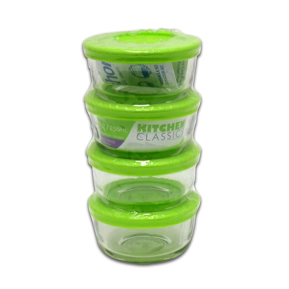 Set de recipientes para almacenar alimentos Kitchen Classics, 1 L (paquete de 4)