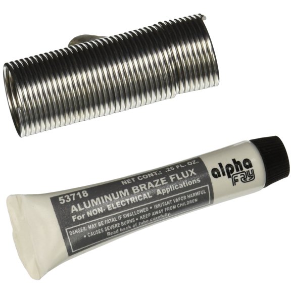 Kit de flujo de alambre sólido para soldadura fuerte de aluminio alpha fry, 0.4 oz