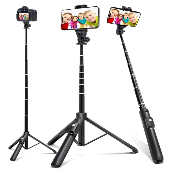 Trípode para selfies BZE extensible 158 cm con control remoto y soporte