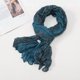 thumbnail image 1 of suxuMhao Bufanda Floral de Moda, Chal Bufanda Arrugado Ligero y Translúcido para Primavera y Otoño, 2 Piezas, Bufanda con Sensación Suave de Seda de Poliéster, 70.87x35.43in, Azul Oscuro, Estilo 5, 1 of 2