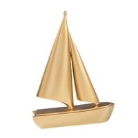 Magideal - Estatuilla De Barco De Vela De Estilo Nórdico, Colección De Adornos Creativos, Estatua De Barco De Vela De Resina Para Escritorio, Comedor, Decoración Dorado