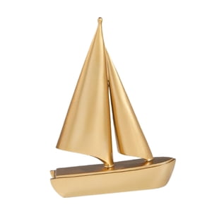 Magideal - Estatuilla De Barco De Vela De Estilo Nórdico, Colección De Adornos Creativos, Estatua De Barco De Vela De Resina Para Escritorio, Comedor, Decoración Dorado