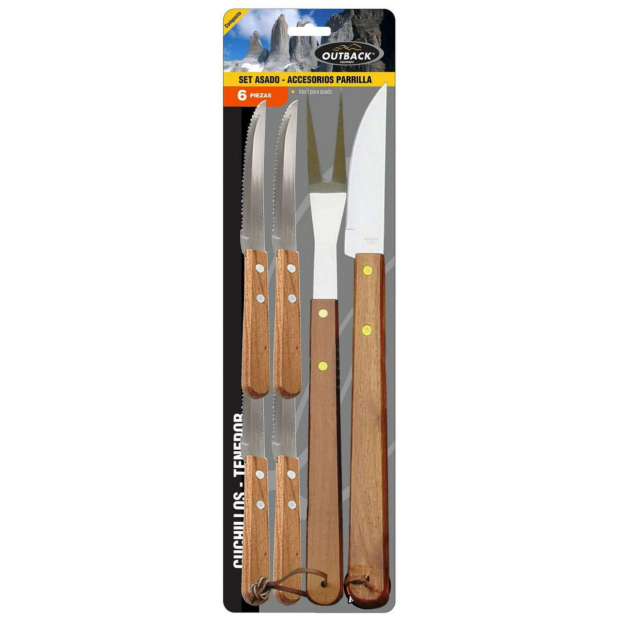 Outback - Set De Cuchillos Para Asado 6 Piezas