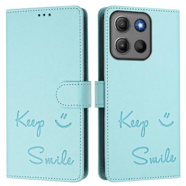Funda Cartera para Motorola Moto G17 con Bloqueo RFID, Cierre Magnético y Ranuras Tarjetas Verde