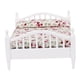 thumbnail image 2 of 1:12 Miniaturas De Casa De Mu?ecas Mini Muebles Cama Doble Floral Blanco, 2 of 5