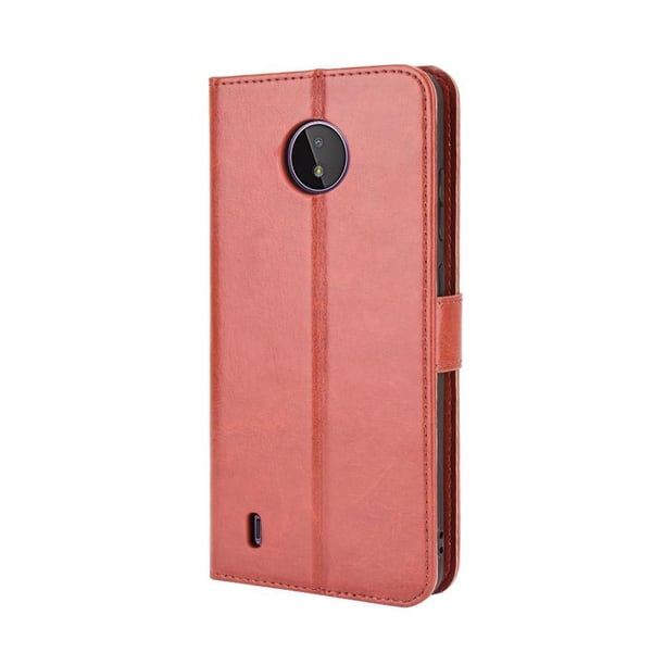 Funda tipo libro para Nokia C20/C10, cartera todo‑en‑uno, funda multifuncional con tarjetero y correa de muñeca desmontable
