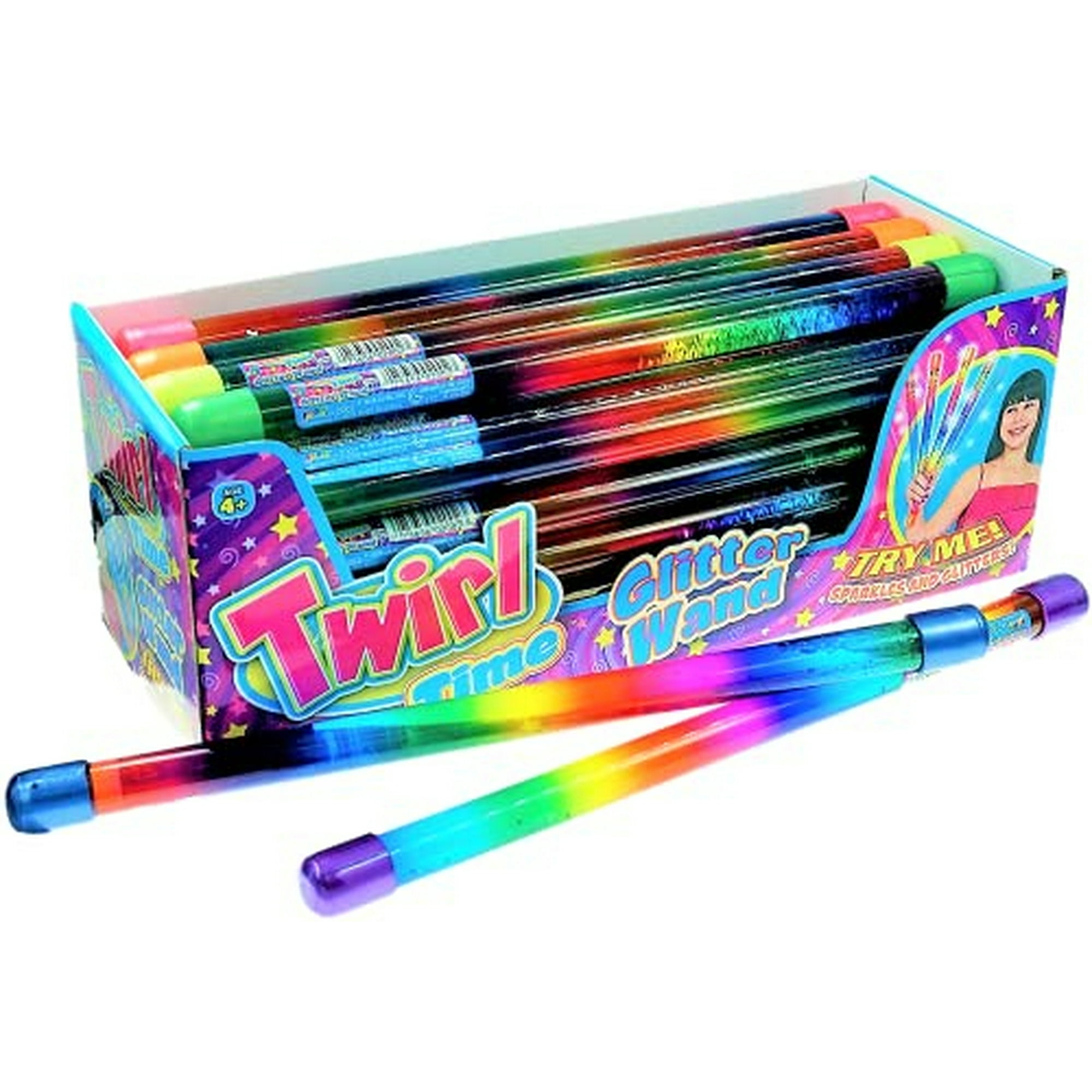 Ja-ru Glitter Baton Varita (6 Unidades) 12" Hada Mágica Arco Iris Colores Varitas Juguetes