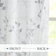 thumbnail image 3 of Cortinas Beauoop de lino semitransparente con estampado floral, 214 cm de alto, 2 paneles, color gris, 3 of 7