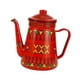 thumbnail image 1 of Cafetera Esmaltada Cocina Hotel Cocina De Inducción Floral Caldera De Agua Caliente Olla Roja 1.2L, 1 of 5