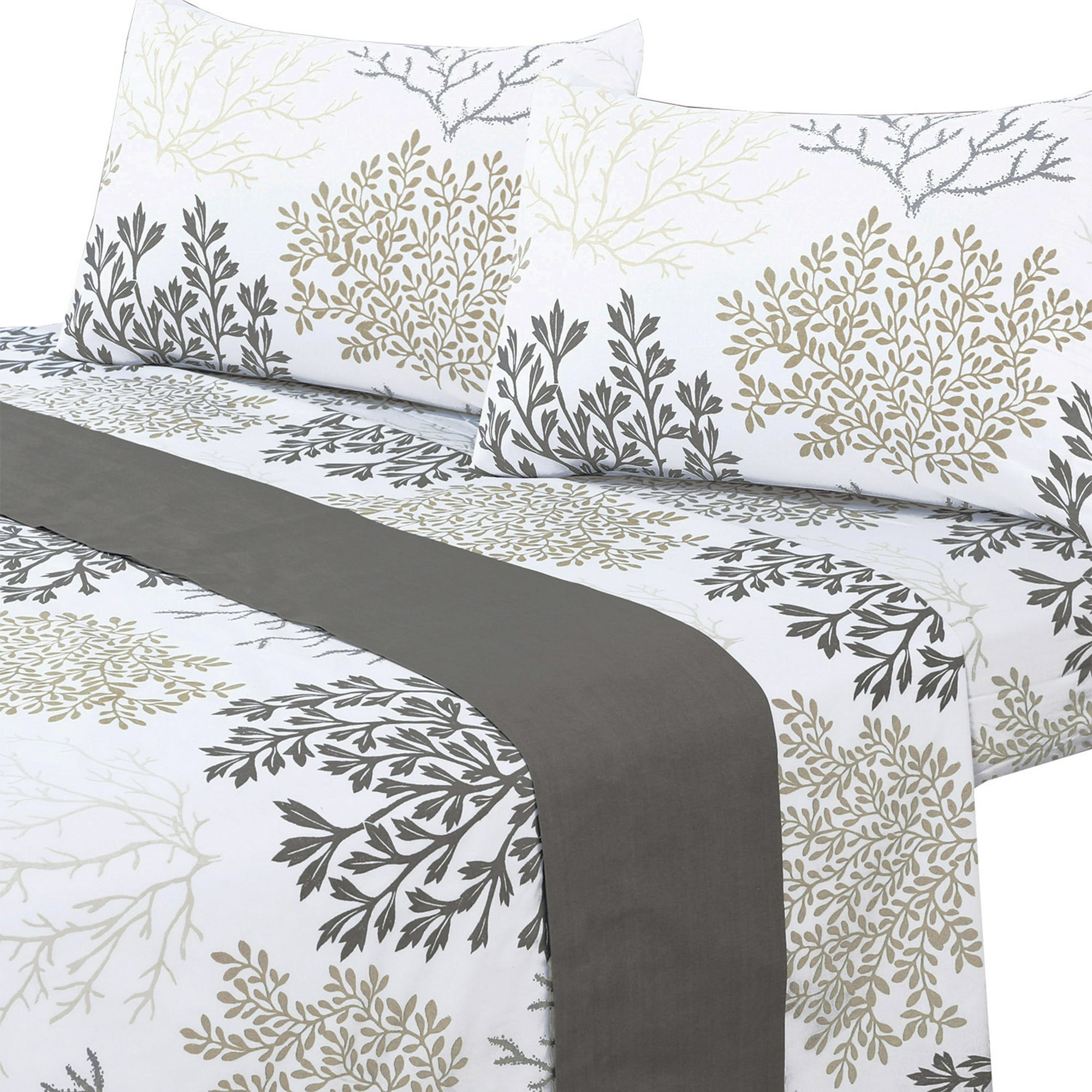 Mallorca - Juego De Sábanas T144 King Coral Gris