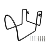 Ioensy - Soporte De Manguera De Jardín De Metal, Gancho De Almacenamiento Para Garaje, Patio Exterior, Color Negro