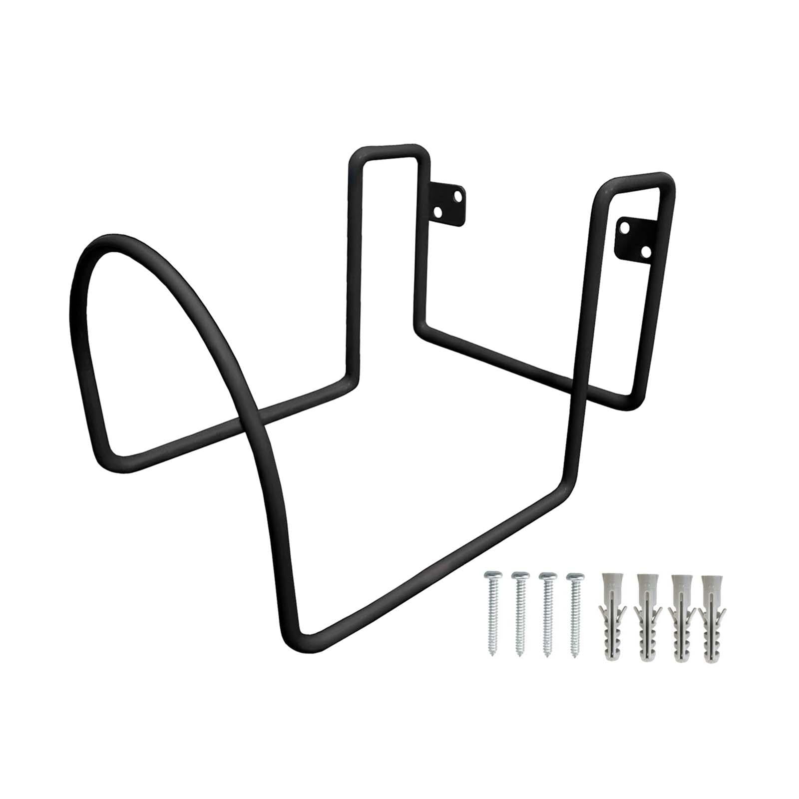 Ioensy - Soporte De Manguera De Jardín De Metal, Gancho De Almacenamiento Para Garaje, Patio Exterior, Color Negro