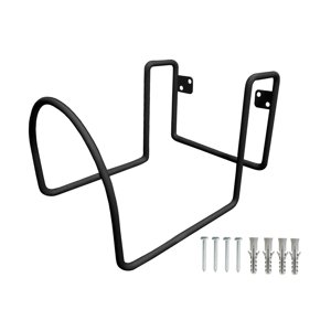 Ioensy - Soporte De Manguera De Jardín De Metal, Gancho De Almacenamiento Para Garaje, Patio Exterior, Color Negro