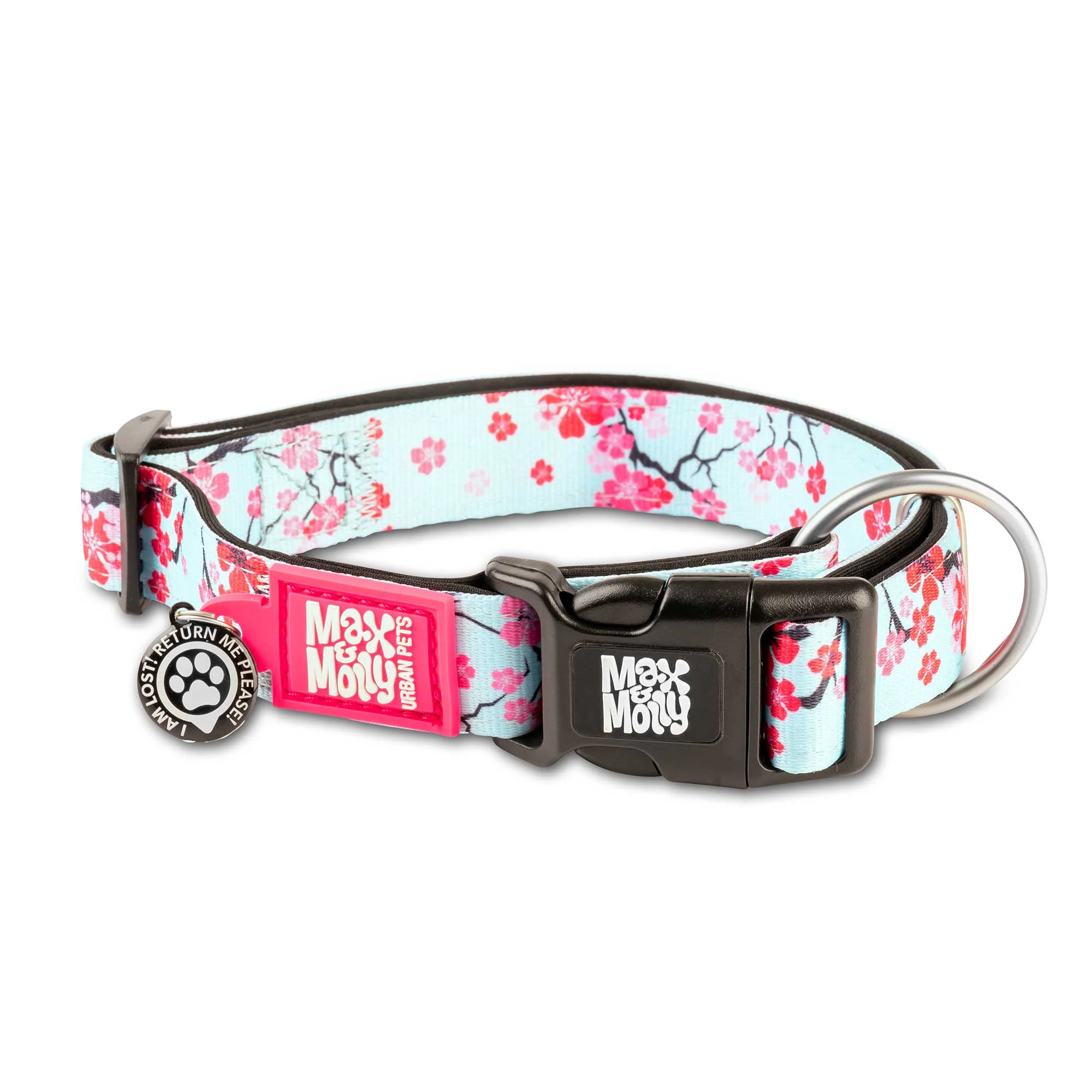 Max & Molly - Collar Perro Smart Id Cherry Bloom