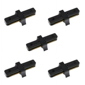 Hb Led - Pack 5 Conectores Para Carril Monofásico Iluminación Led Recto Negro