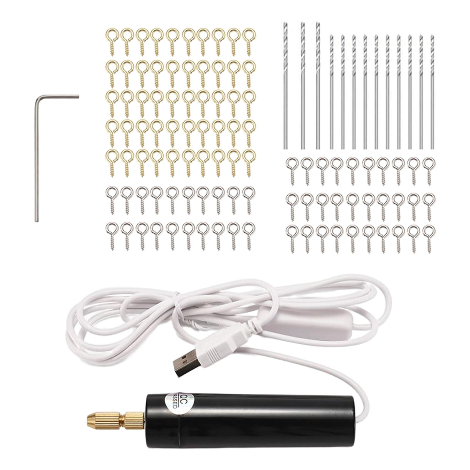 Ioensy - Mini Kit De Taladro Manual Con Cable Eléctrico Y Brocas Para La Fabricación De Joyas Herramienta De Plástico