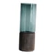 thumbnail image 4 of Florero De Vidrio Base De Madera Portavelas Decorativo Hogar Escritorio Plantas Maceta Estilo C 10x10x29cm, 4 of 5