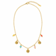 thumbnail image 2 of Collar Mujer Dorado Con Dijes Y Piedras Multicolor dorado Talla Única, 2 of 2