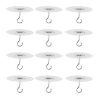 Bothyi - 12 Ganchos Adhesivos Para Techo, Para Colgar En La Pared, Para Macetas, Bolsas Y Comederos De Pájaros.