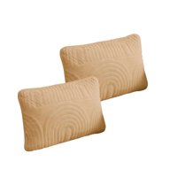 Genérico - Pack De 2 Fundas De Cojin Serie Arco 30X50 Cm Café