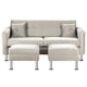 thumbnail image 1 of Sofa New Retro 3 Cuerpos Más 2 Pouf Felpa 12 Gris, 1 of 5