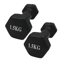 Linea Sport - Par De Mancuernas 1,5 Kg C/U Total 3Kg Hexagonales De Vinilo
