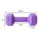 thumbnail image 2 of Par Mancuernas Hexagonales PVC 2 Kg c/u Pesas Fitness 4 Kg Total, 2 of 3