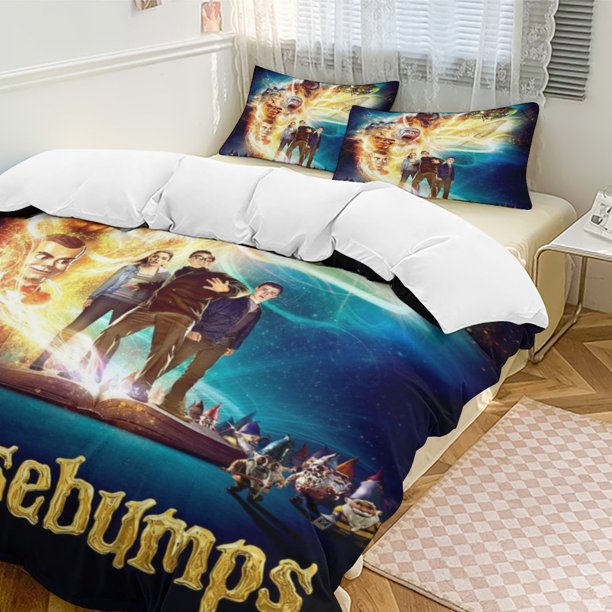 Goosebumps 3-Piece Bedding Set Warm And Comfortable Soft Duvet Cover Bed Set for Boys Girls Kids Adult Bedroom All Season