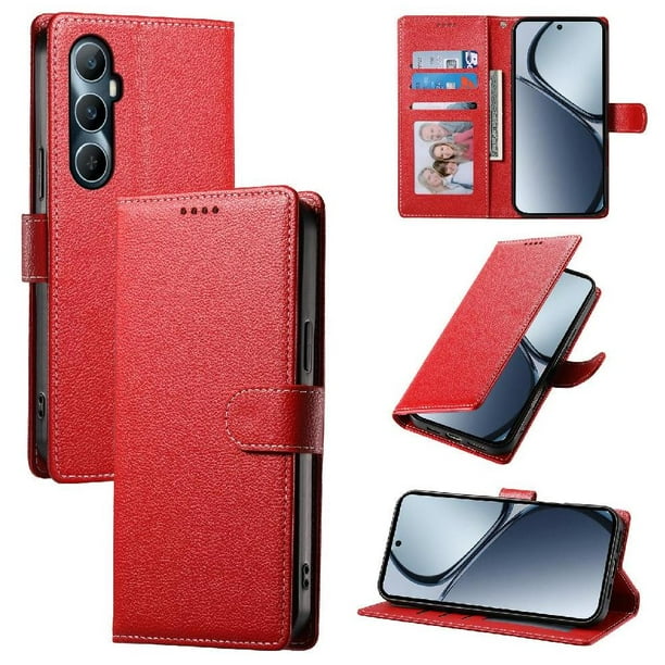 Funda para FOXDOCK Realme C65 4G– Cuero Premium, 3 ranuras para tarjetas, Protección contra impactos