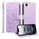 thumbnail image 4 of Funda Cartera para iPhone 16e Perro Cachorro Grabado con Tarjetas Soporte Correa Morado, 4 of 6