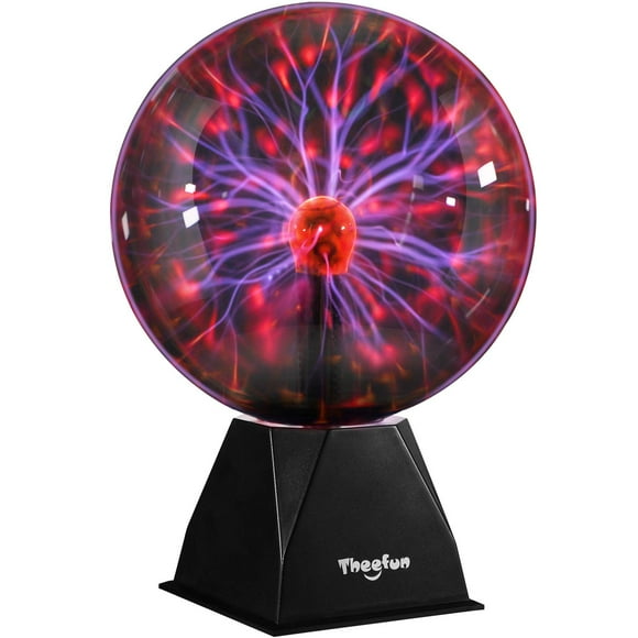 Bola de plasma Theefun, globo de plasma de 20 cm, sensible al tacto y al sonido