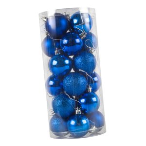 Magideal - 24 Piezas De Bolas Navideñas Colgantes, Proyectos De Manualidades, Adornos Navideños, Decoración Para El Hogar, Navidad, Cumpleaños, Año Nuevo, Gradua Azul
