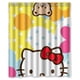 thumbnail image 1 of Cortina de ducha con diseño de gato y flores de gatito, juego de cortinas de baño con ganchos, tamaño 60 x 72 pulgadas, 1 of 3