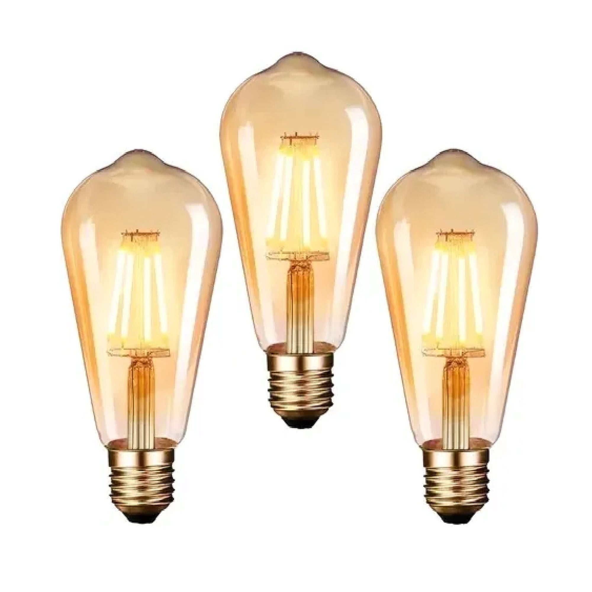 Eoland - X3 Ampolleta Vintage Led Soquete E27 Luces Vintage Calida St