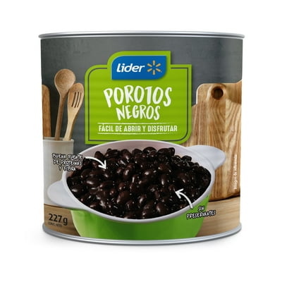 Porotos Negros En Conserva Drenado 138 G - Neto 227 G Lider
