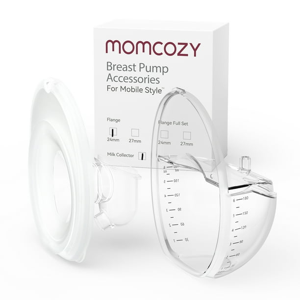 Momcozy Accesorios de Repuesto para Extractor de Leche Mobile Style | M6, Una brida de 24 mm y Un Colector de Leche