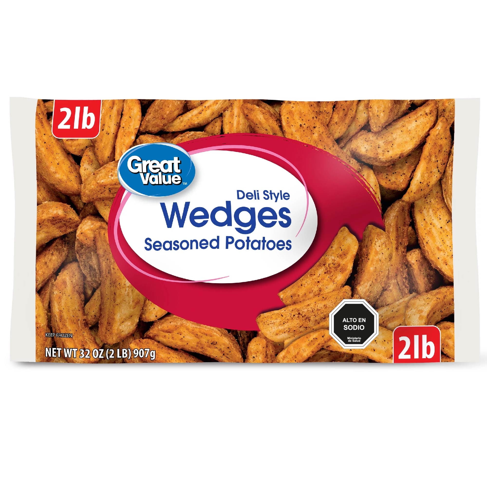 Papas Fritas Congeladas Wedget Seasoned 907 g Great Value