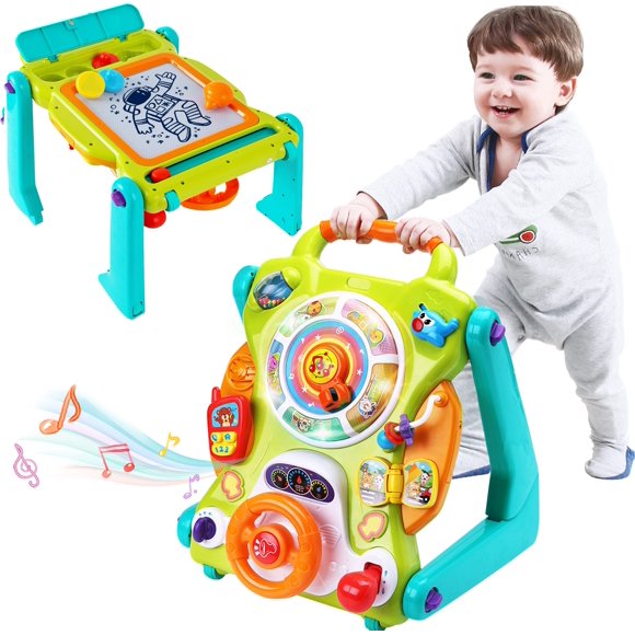 Baby Walker iPlay iLearn 3 en 1 para sentarse o estar de pie con luces y sonidos