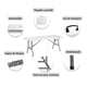 thumbnail image 5 of Mesa Plegable 1.8 Mts Tipo Maleta Portatil Camping Jardin Blanco, 5 of 8