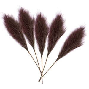 Magideal - Decoración De Ramas De Hierba Artificial , 5 Tallos, 27 Pulgadas, Simulación De Flores Secas, Decoración De Habitación, Ramo Para Jarrón, Boda, D , Marrón