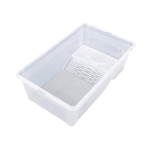 Ioensy - Turtle Tank Aquarium Pet Display Recipiente Para Suministros Para Mascotas De Reproducción De Descanso M