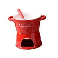 Bothyi - Olla Para Fondue De Chocolate, Utensilios De Cocina, Olla Caliente Para Derretir, Juego De Cuencos Para Cena, Fiesta, Boda, Rojo