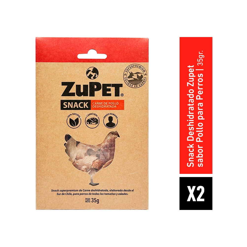 Zupet - Pack X2 Snack Perro Deshidratado Pollo 35 Gr