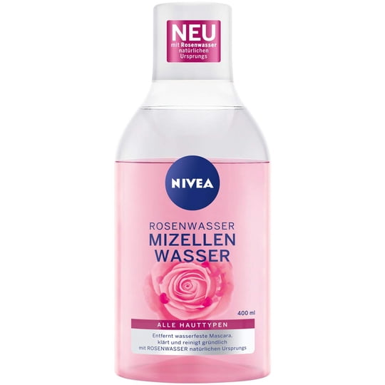 Nivea Micellair Rose Touch Agua Micelar Bifásica 400 Ml – Desmaquillante Facial Suave De Uso Diario Y Limpiador Facial Con Agua De Rosas, Hidrata Y Refresca La Piel Para Todo Tipo De Piel