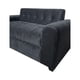 thumbnail image 1 of Sofa Tres Cuerpos Brazo Redondo Felpa Gris Oscuro, 1 of 2