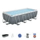 thumbnail image 2 of Piscina Bestway Rectangular C/Filtro Gris 4.88MX2.44MX1.22M gris oscuro Tamano Unico, 2 of 9