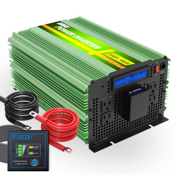 Inversor de Potencia EDECOA 3500W 12V a 120V LCD