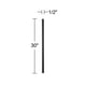 thumbnail image 3 of Cubrecable para lámpara 360 Lighting metal negro mate 76 cm, 3 of 3
