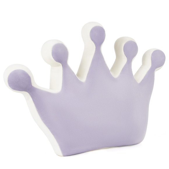 Almohada Fitlyiee 42 cm con forma de corona púrpura