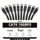 thumbnail image 1 of Cable Ethernet Jadaol Cat 6 de 30 cm, paquete de 10 Gbps, compatible con Cat8 Cat7, 1 of 6